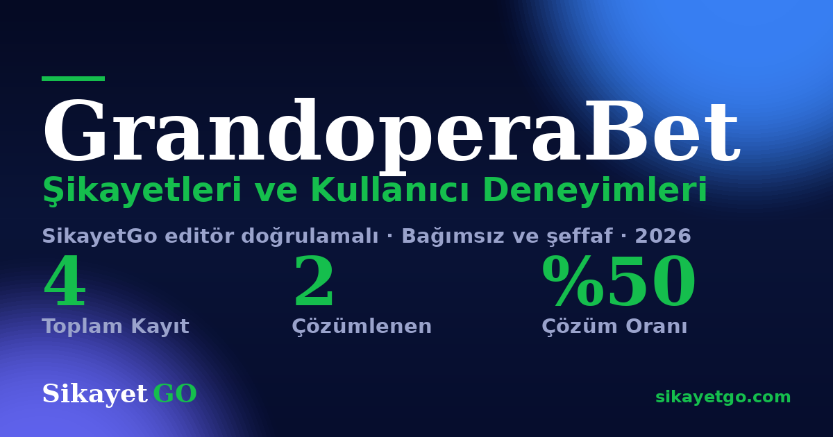 GrandoperaBet şikayet sayfası kart görseli