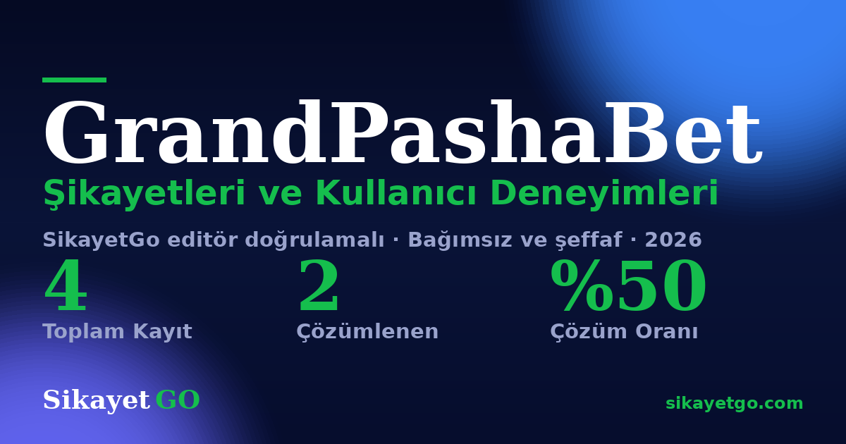 GrandPashaBet şikayet sayfası kart görseli