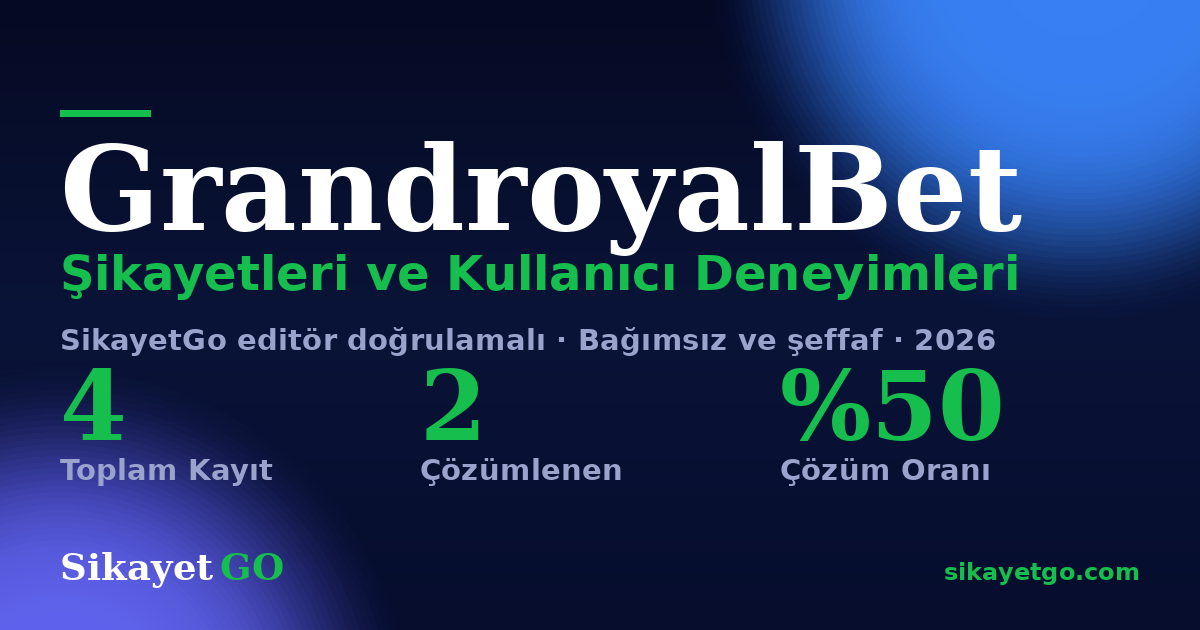 GrandroyalBet şikayet sayfası kart görseli