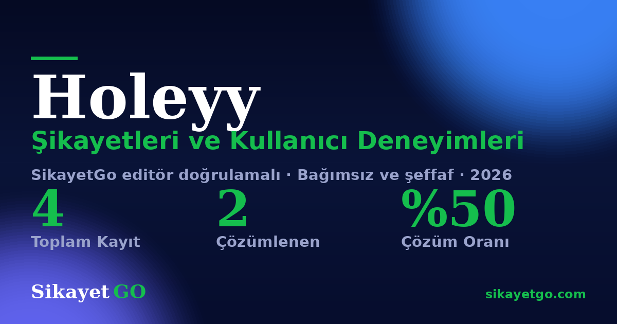 Holeyy şikayet sayfası kart görseli