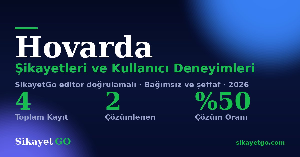 Hovarda şikayet sayfası kart görseli