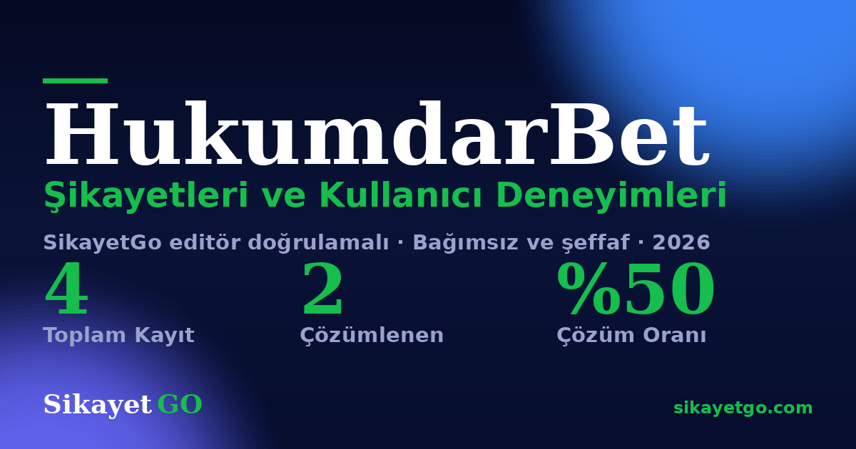 HukumdarBet şikayet sayfası kart görseli