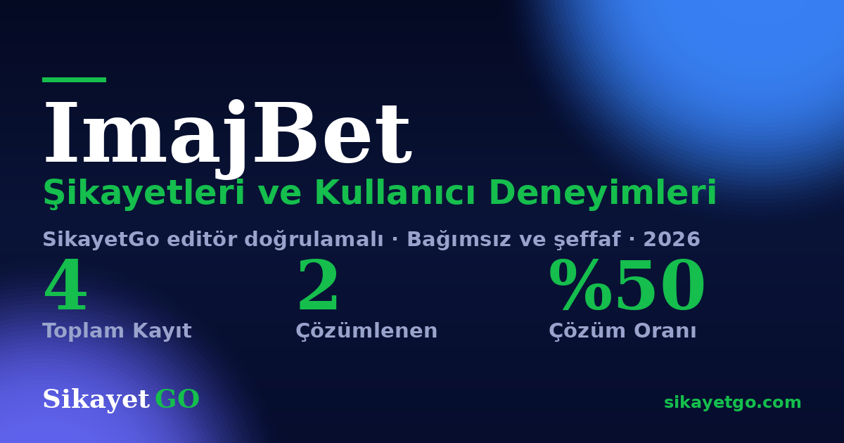 ImajBet şikayet sayfası kart görseli