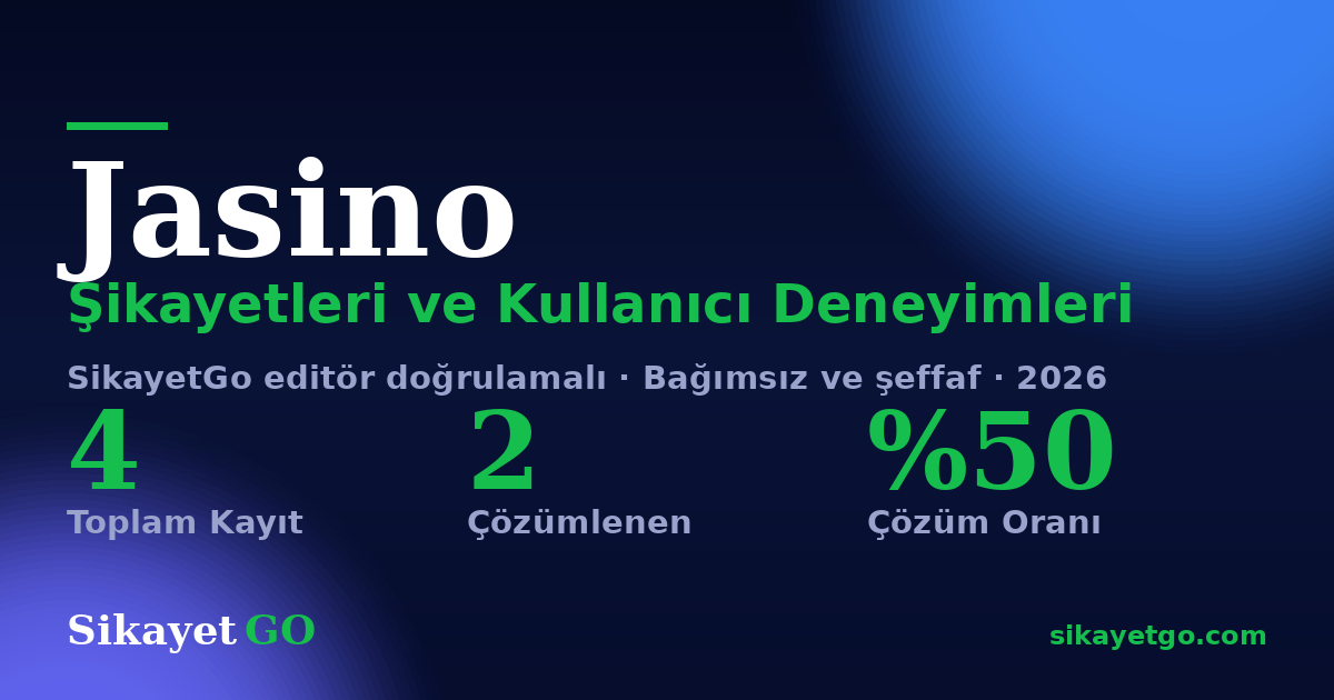 Jasino şikayet sayfası kart görseli