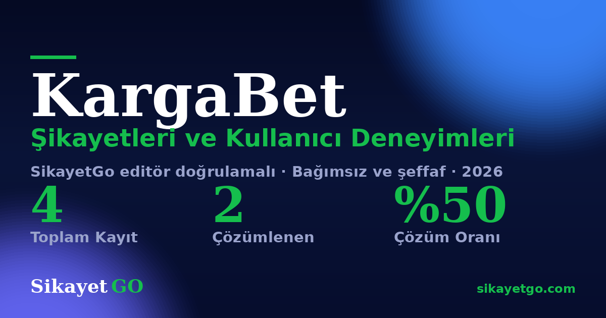 KargaBet şikayet sayfası kart görseli