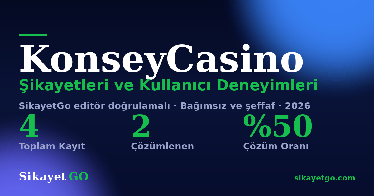 KonseyCasino şikayet sayfası kart görseli
