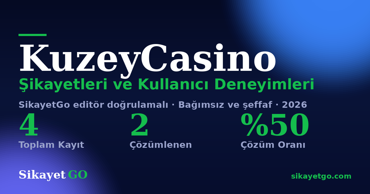 KuzeyCasino şikayet sayfası kart görseli