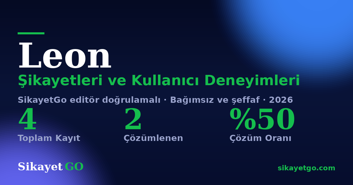 Leon şikayet sayfası kart görseli