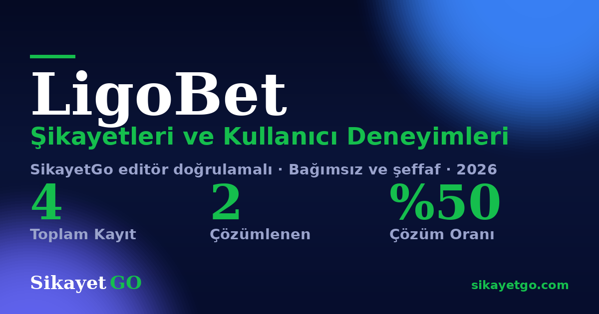 LigoBet şikayet sayfası kart görseli