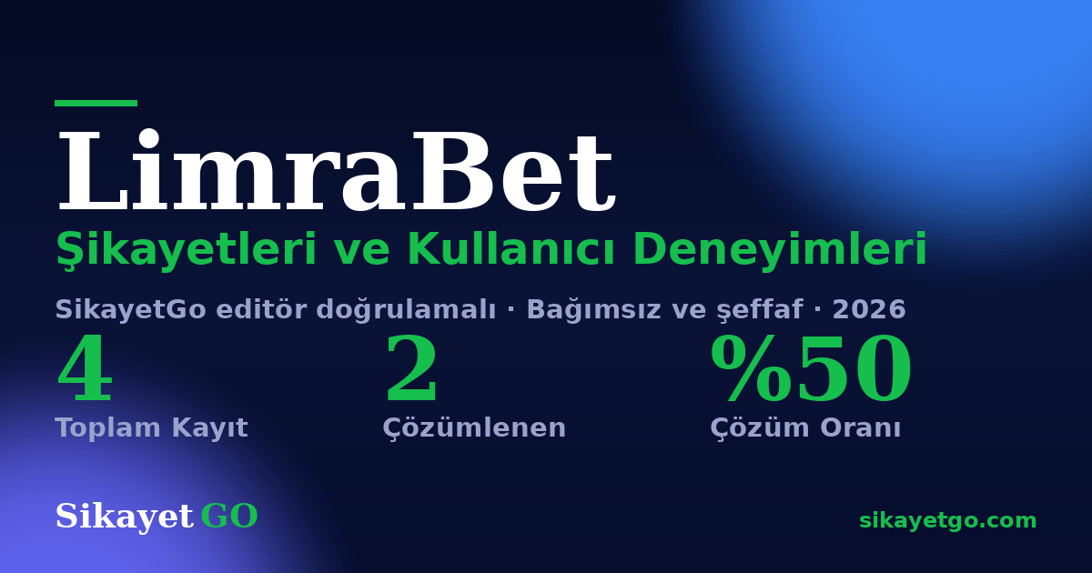 LimraBet şikayet sayfası kart görseli