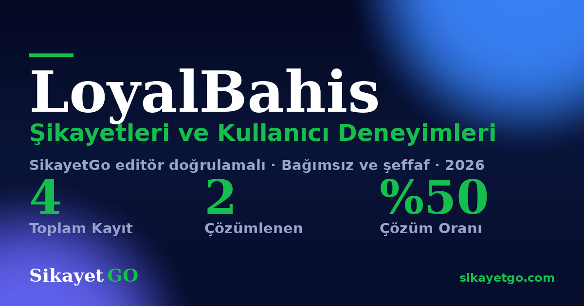 LoyalBahis şikayet sayfası kart görseli