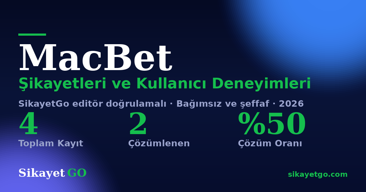 MacBet şikayet sayfası kart görseli