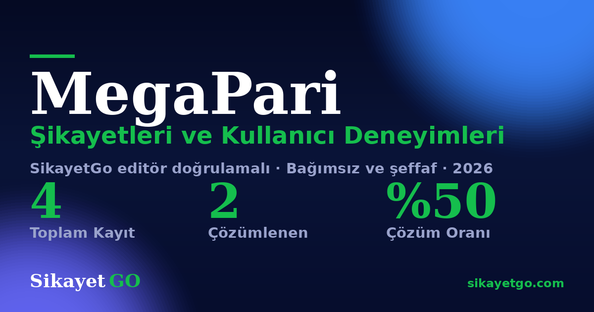 MegaPari şikayet sayfası kart görseli