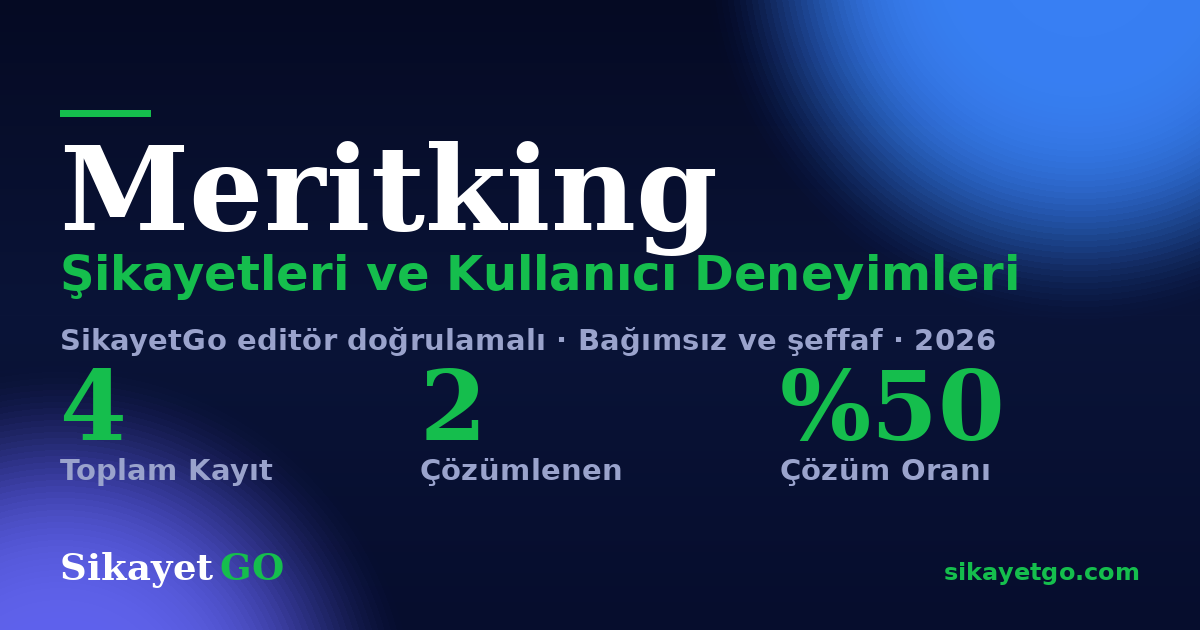 Meritking şikayet sayfası kart görseli