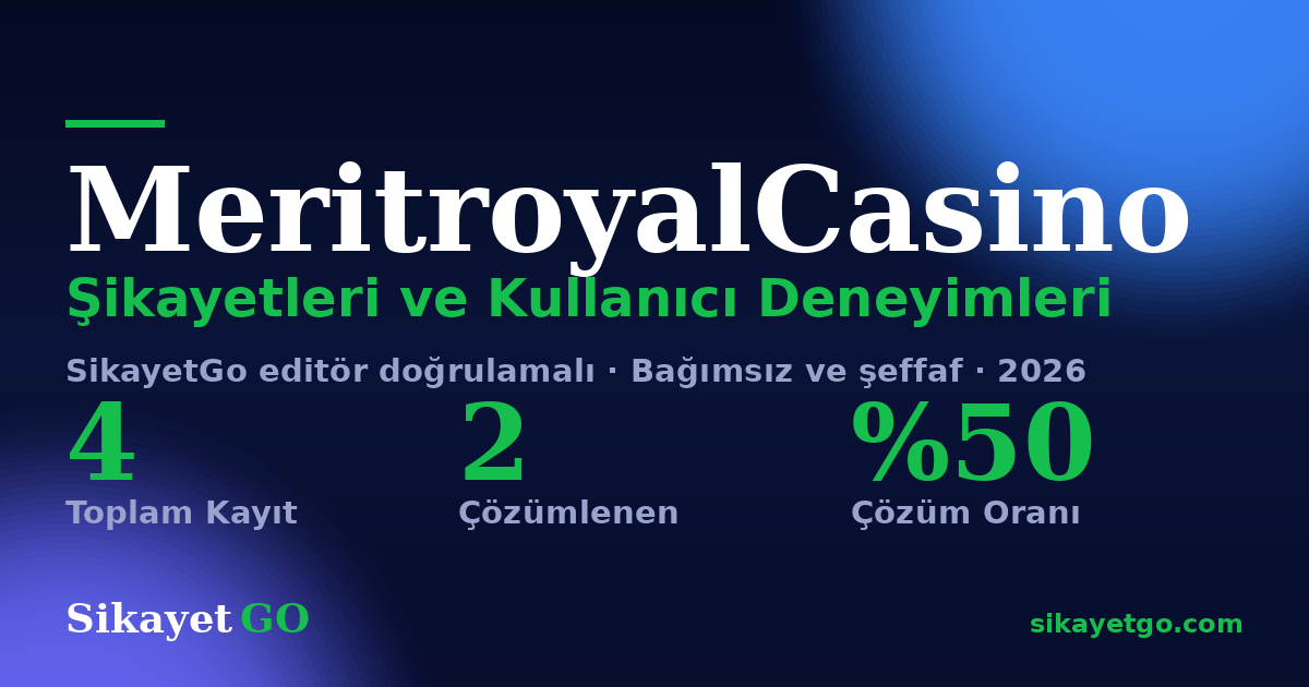 MeritroyalCasino şikayet sayfası kart görseli