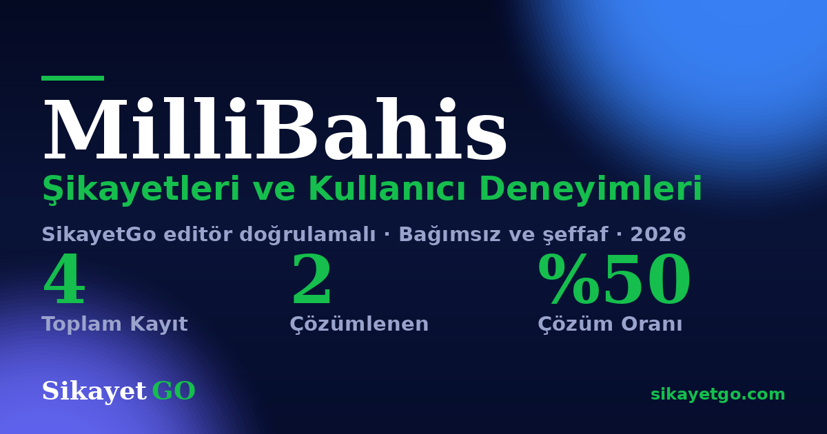 MilliBahis şikayet sayfası kart görseli