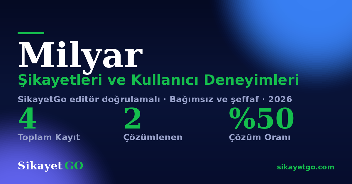 Milyar şikayet sayfası kart görseli
