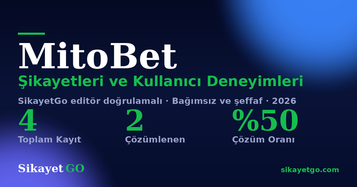 MitoBet şikayet sayfası kart görseli