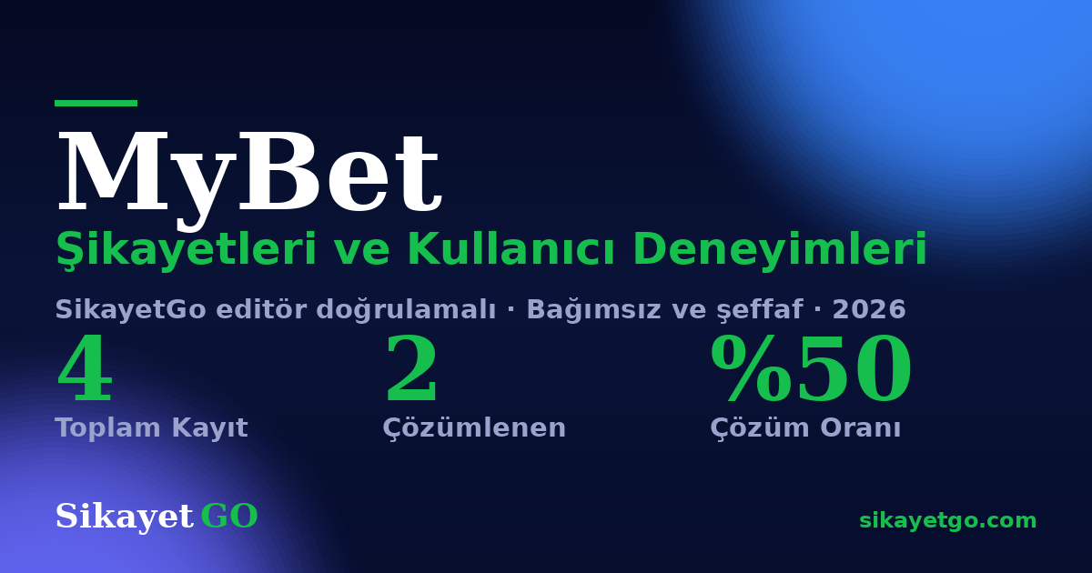 MyBet şikayet sayfası kart görseli