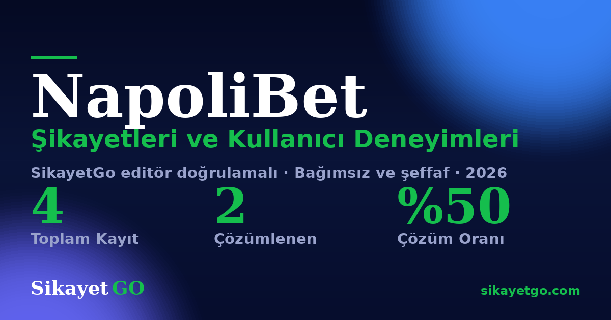 NapoliBet şikayet sayfası kart görseli