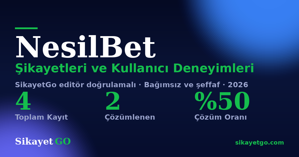 NesilBet şikayet sayfası kart görseli
