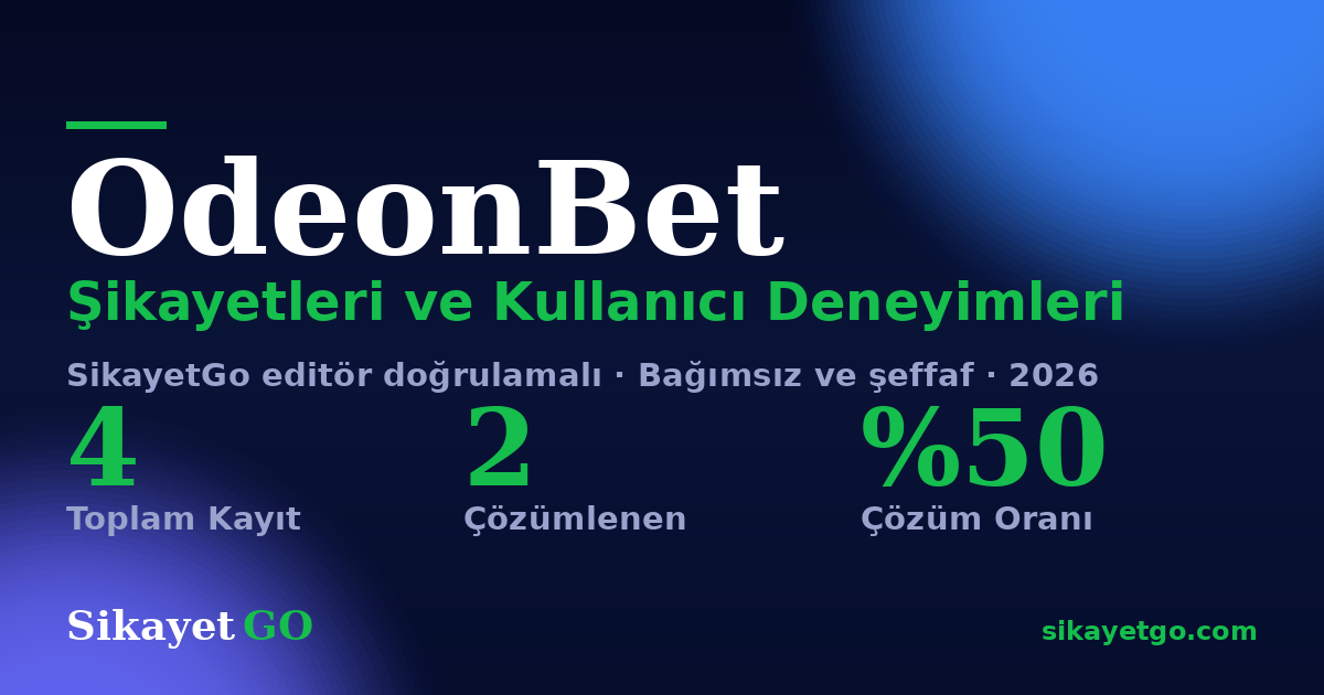 OdeonBet şikayet sayfası kart görseli