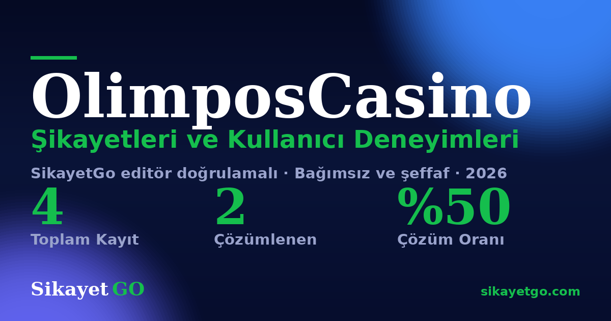 OlimposCasino şikayet sayfası kart görseli