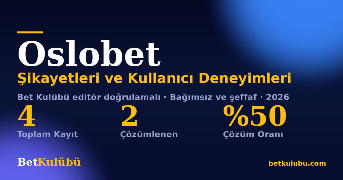 Oslobet şikayet sayfası kart görseli