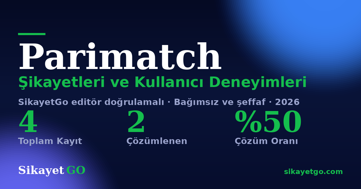 Parimatch şikayet sayfası kart görseli