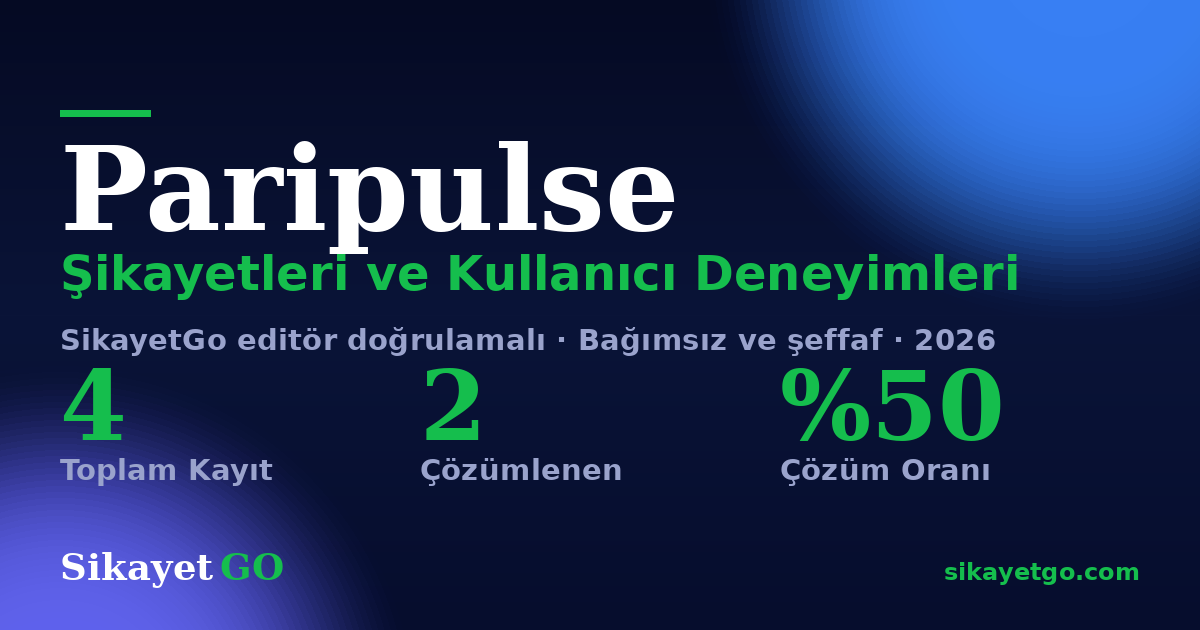 Paripulse şikayet sayfası kart görseli
