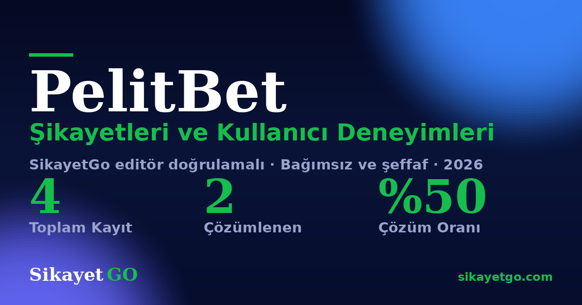 PelitBet şikayet sayfası kart görseli