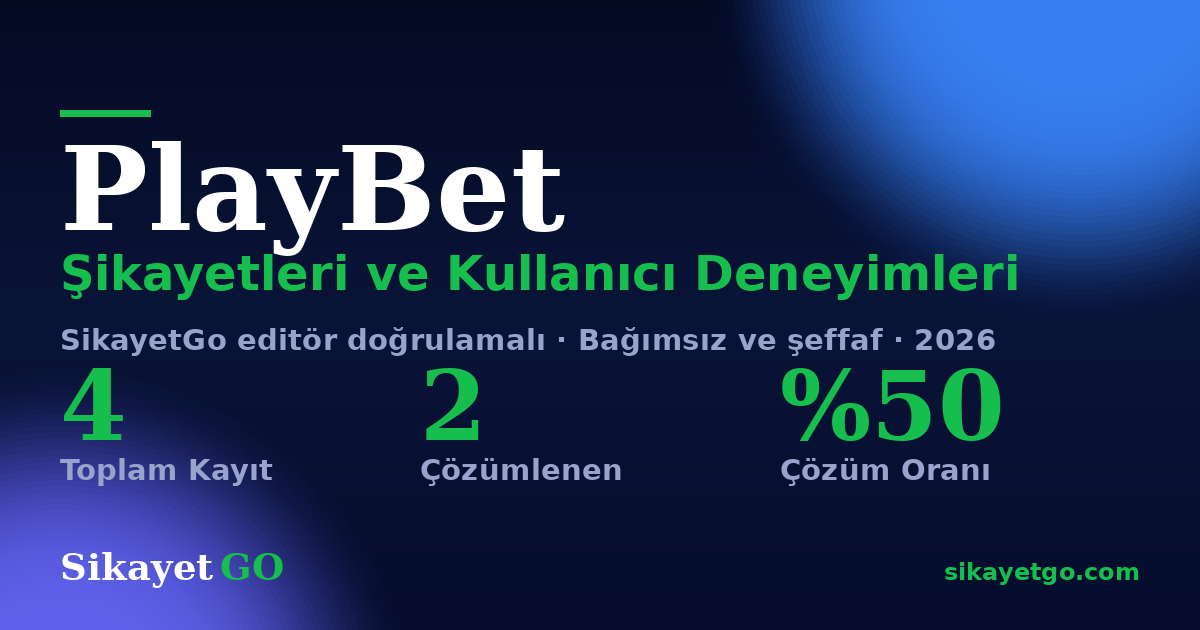 PlayBet şikayet sayfası kart görseli
