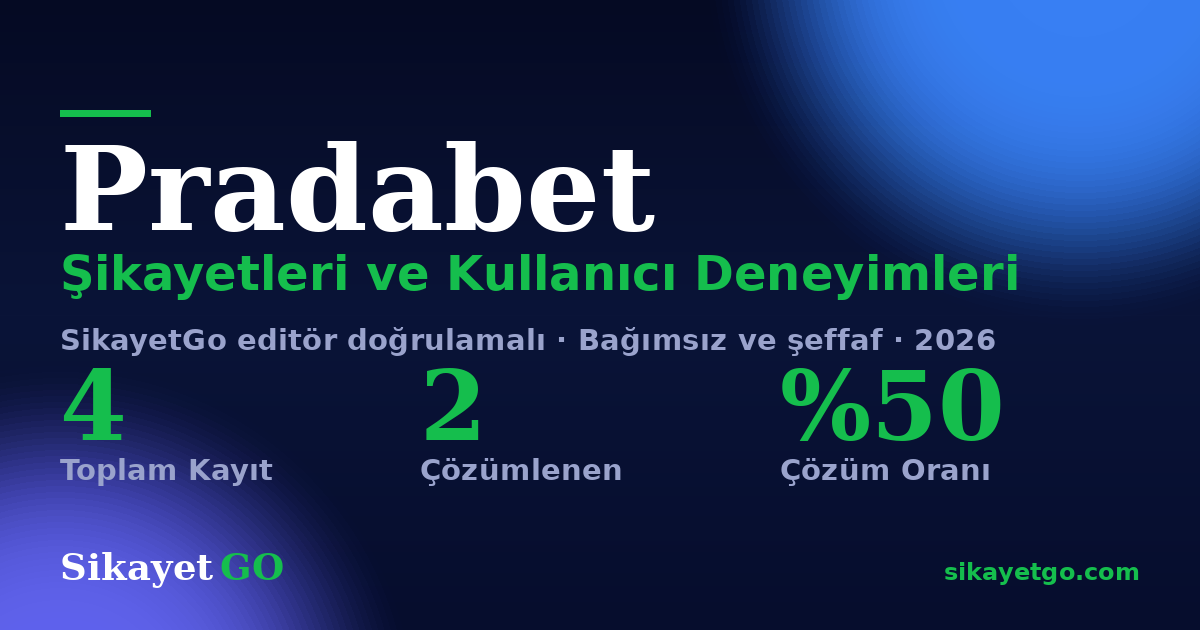 Pradabet şikayet sayfası kart görseli