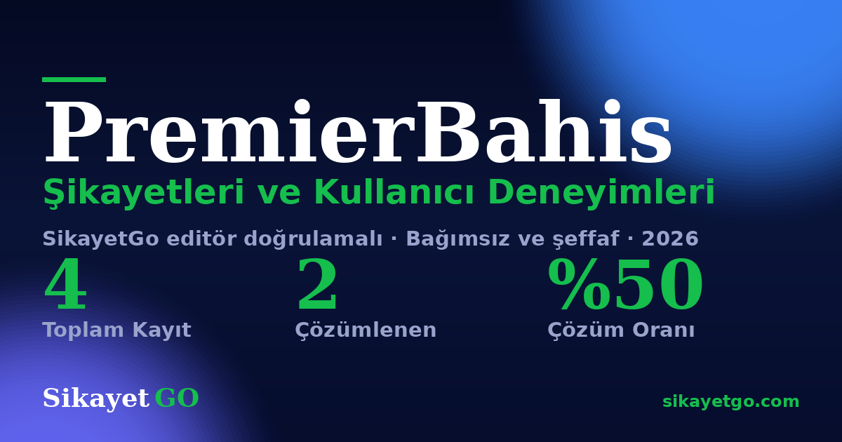 PremierBahis şikayet sayfası kart görseli