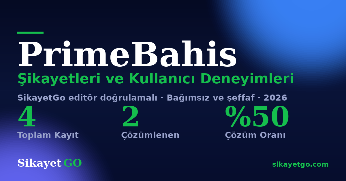 PrimeBahis şikayet sayfası kart görseli