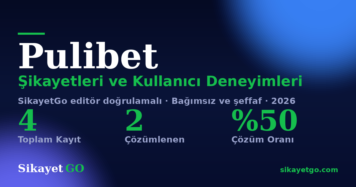 Pulibet şikayet sayfası kart görseli