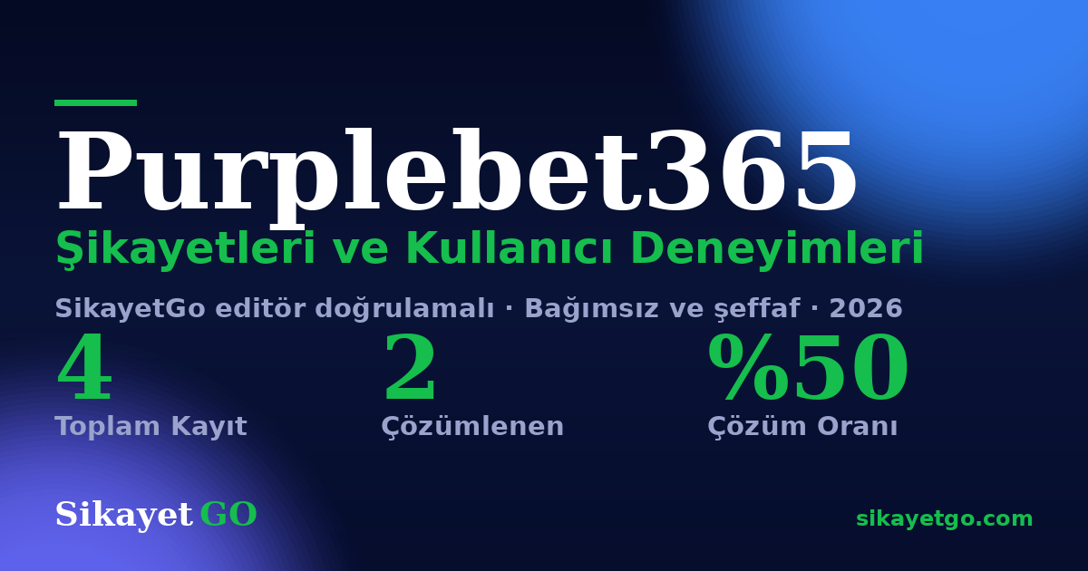Purplebet365 şikayet sayfası kart görseli