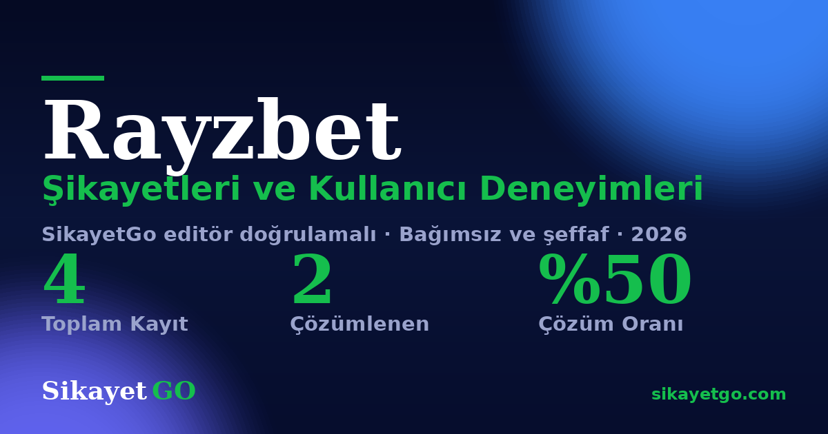 Rayzbet şikayet sayfası kart görseli