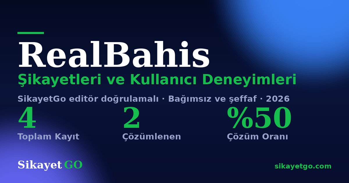 RealBahis şikayet sayfası kart görseli