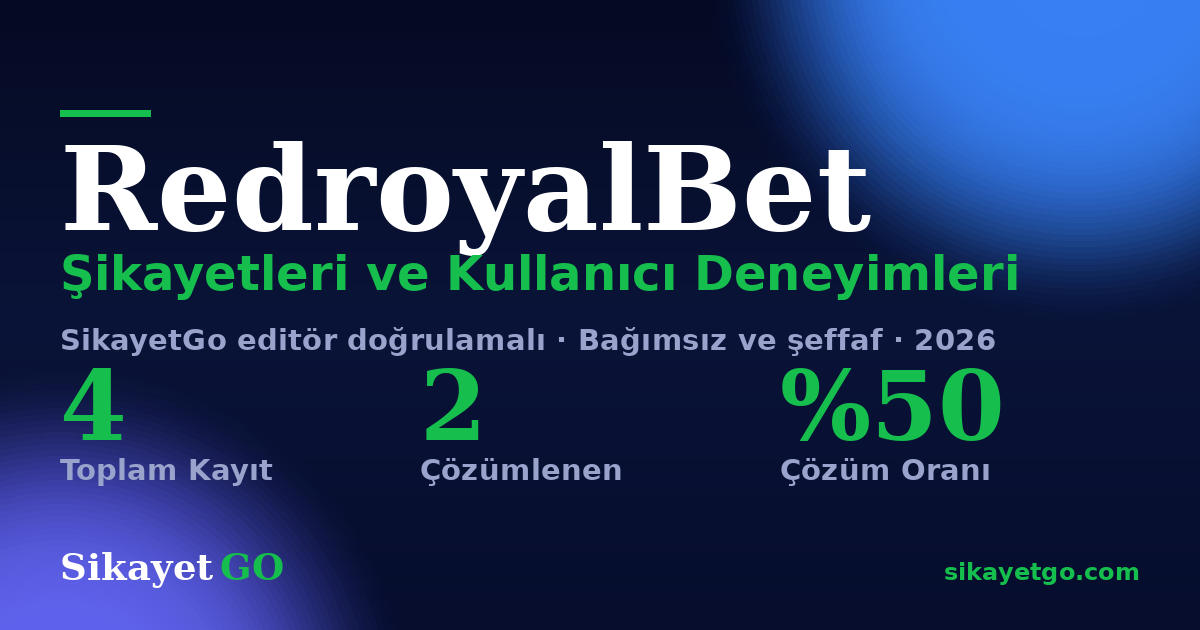 RedroyalBet şikayet sayfası kart görseli