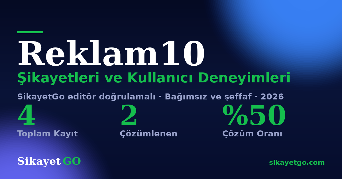Reklam10 şikayet sayfası kart görseli