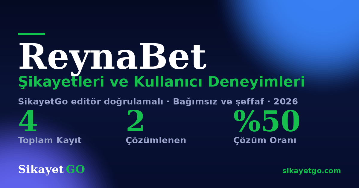 ReynaBet şikayet sayfası kart görseli