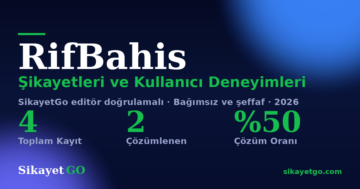 RifBahis şikayet sayfası kart görseli