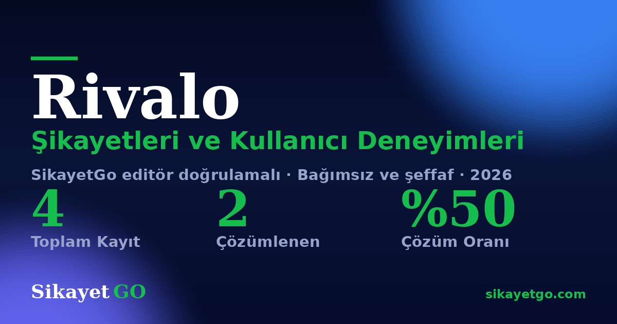 Rivalo şikayet sayfası kart görseli