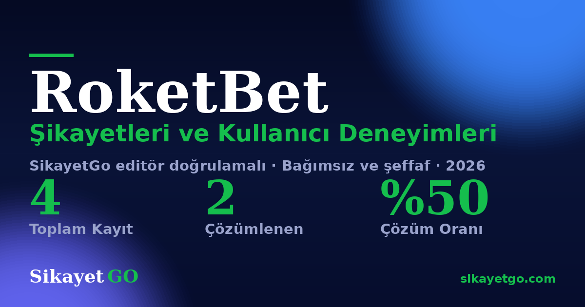 RoketBet şikayet sayfası kart görseli