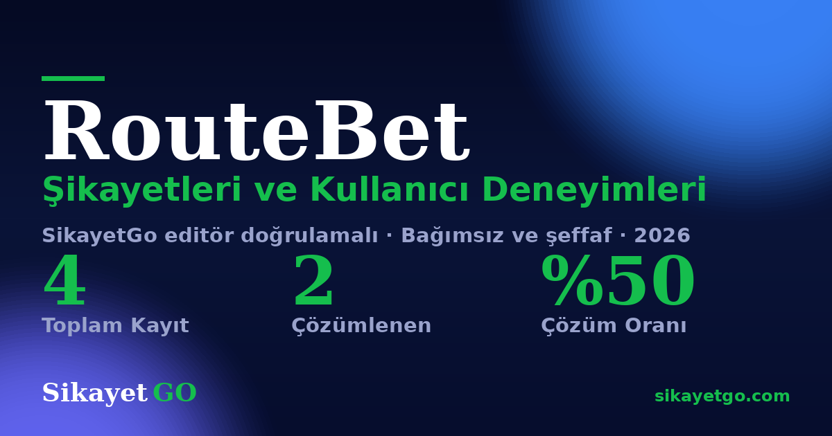 RouteBet şikayet sayfası kart görseli