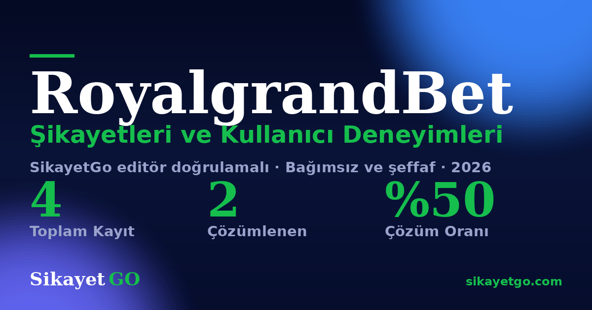 RoyalgrandBet şikayet sayfası kart görseli