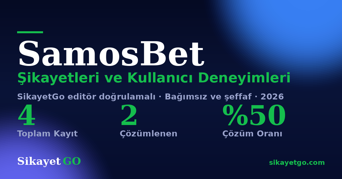 SamosBet şikayet sayfası kart görseli