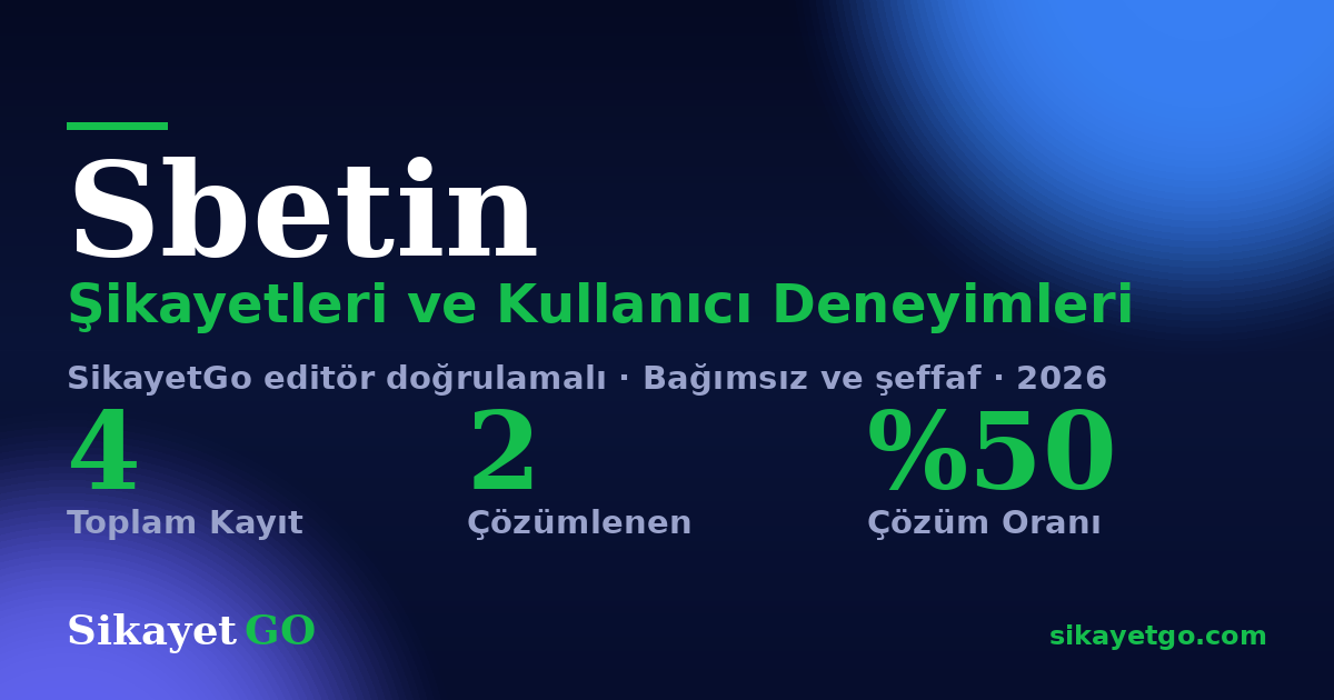 Sbetin şikayet sayfası kart görseli