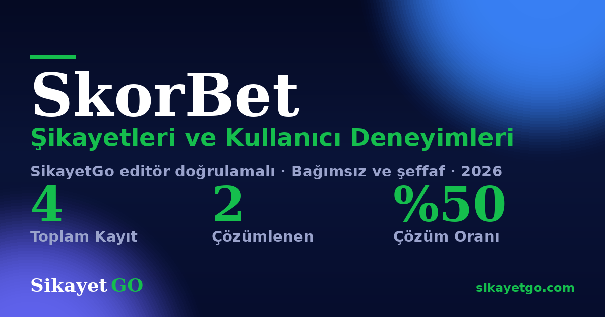 SkorBet şikayet sayfası kart görseli
